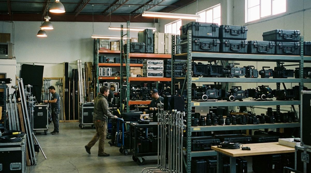 Professional cinema equipment rental warehouse