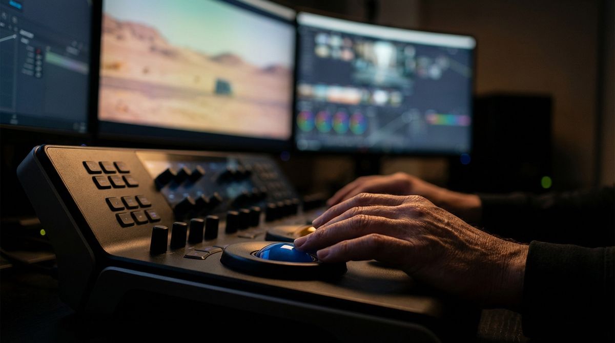 Professional color grading suite