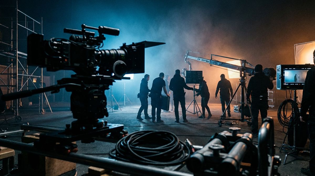 Professional film production set