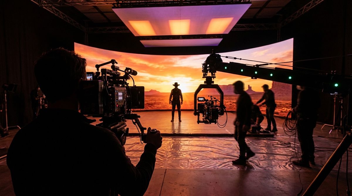 Virtual production LED volume stage